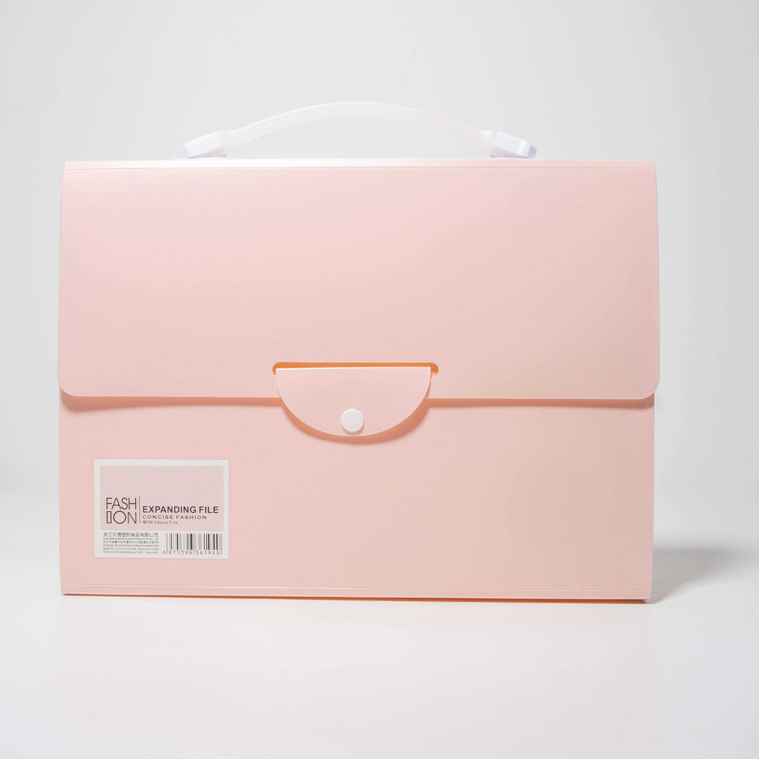 GLUN Archivador - Archivador expansible tamaño A4, cubierta frontal y trasera, bolsa de color rosa para escuela, hogar y oficina