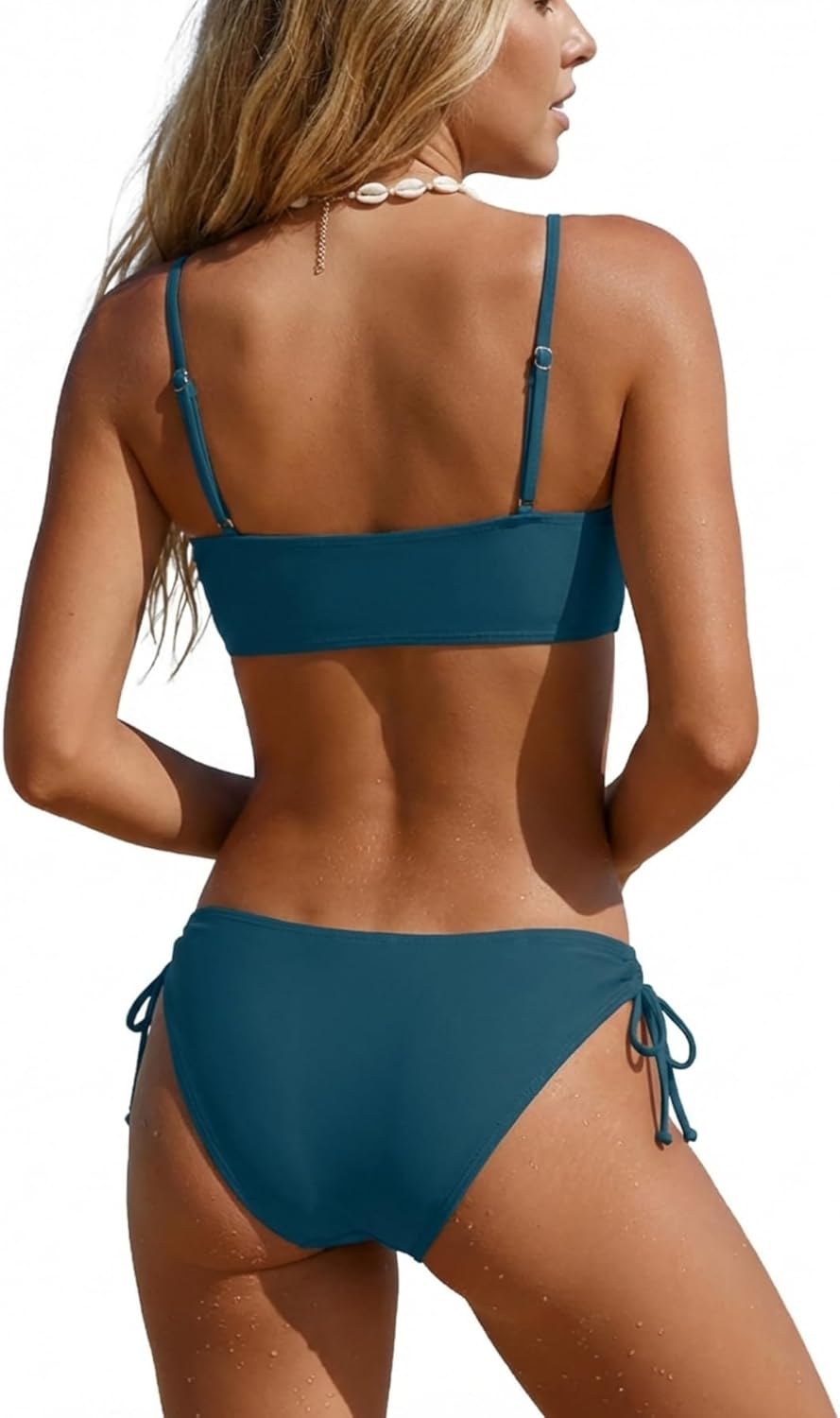 Daci Bikini Sets for Women - Two Piece Scoop Neck Swimsuit Full Coverage Bathing Suit 2026 - Image 2