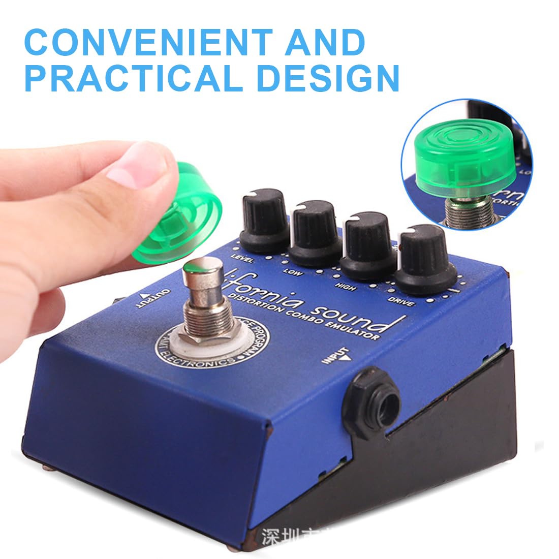 NHP 12 Pcs Pedalera Guitarra,Botones de Pedal de Efecto,Footswitch Topper,Tapones de Protección para Pedal de Guitarra Pedal de Efecto Multicolor Pedalboard Pedalera Multiefectos Guitarra