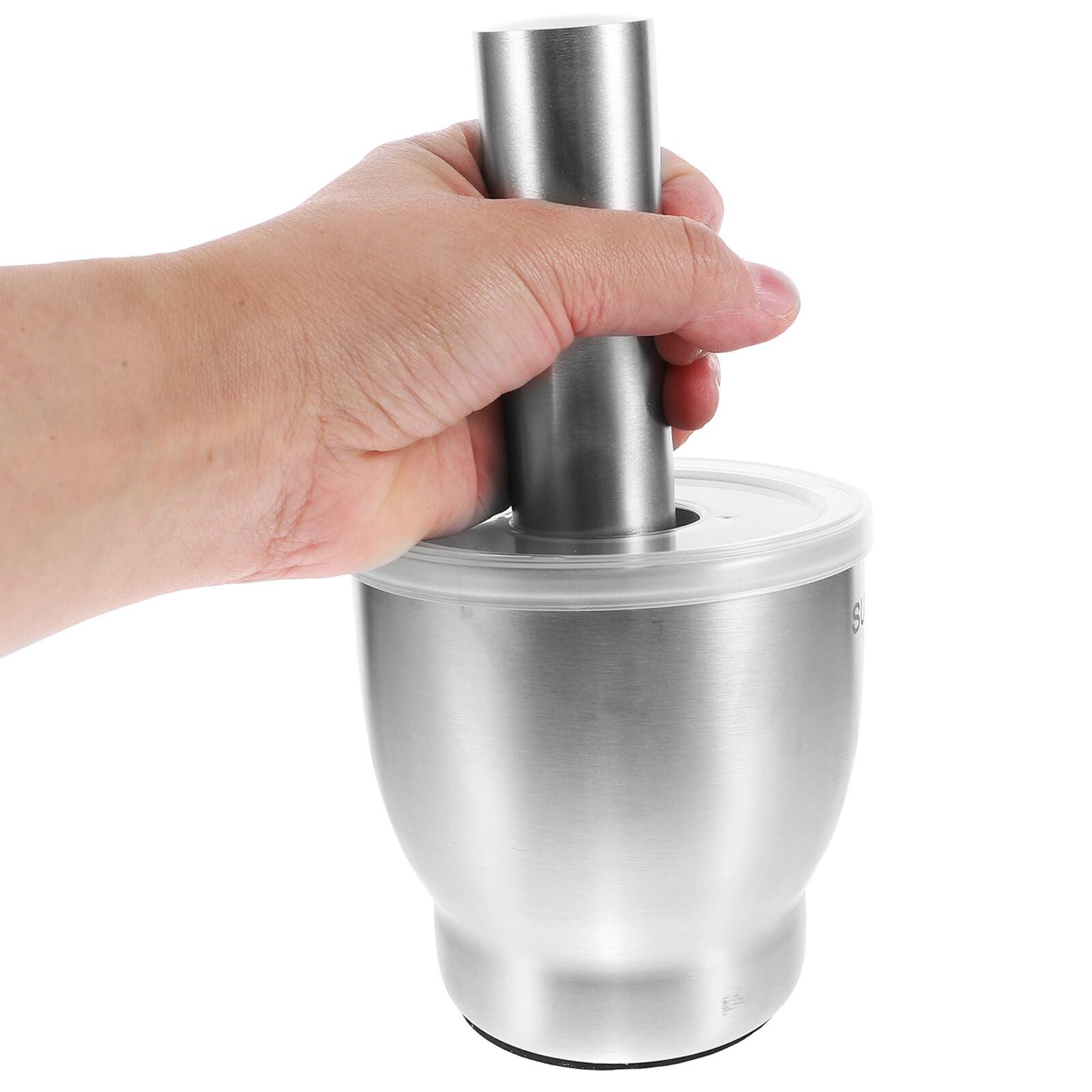 Uonlytech Knoblauch Stampfer Edelstahl für Haushalt Zerkleinerer für Knoblauch und Tabletten Knoblauchpresse aus Robustem Material Leicht zu Reinigen