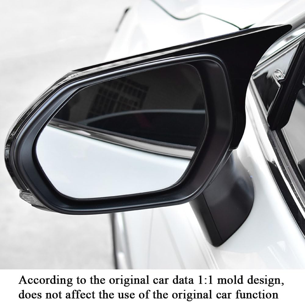 Rifoda Door Side Mirror Cover for Toyota Camry 2018 2019 2020 2021 2022 2023 2024 2025 2026 Outer Cover of Horn Side Rearview Mirror Cover Accessories Decoration Cover Trims ABS Plastic 2PCS (Black)