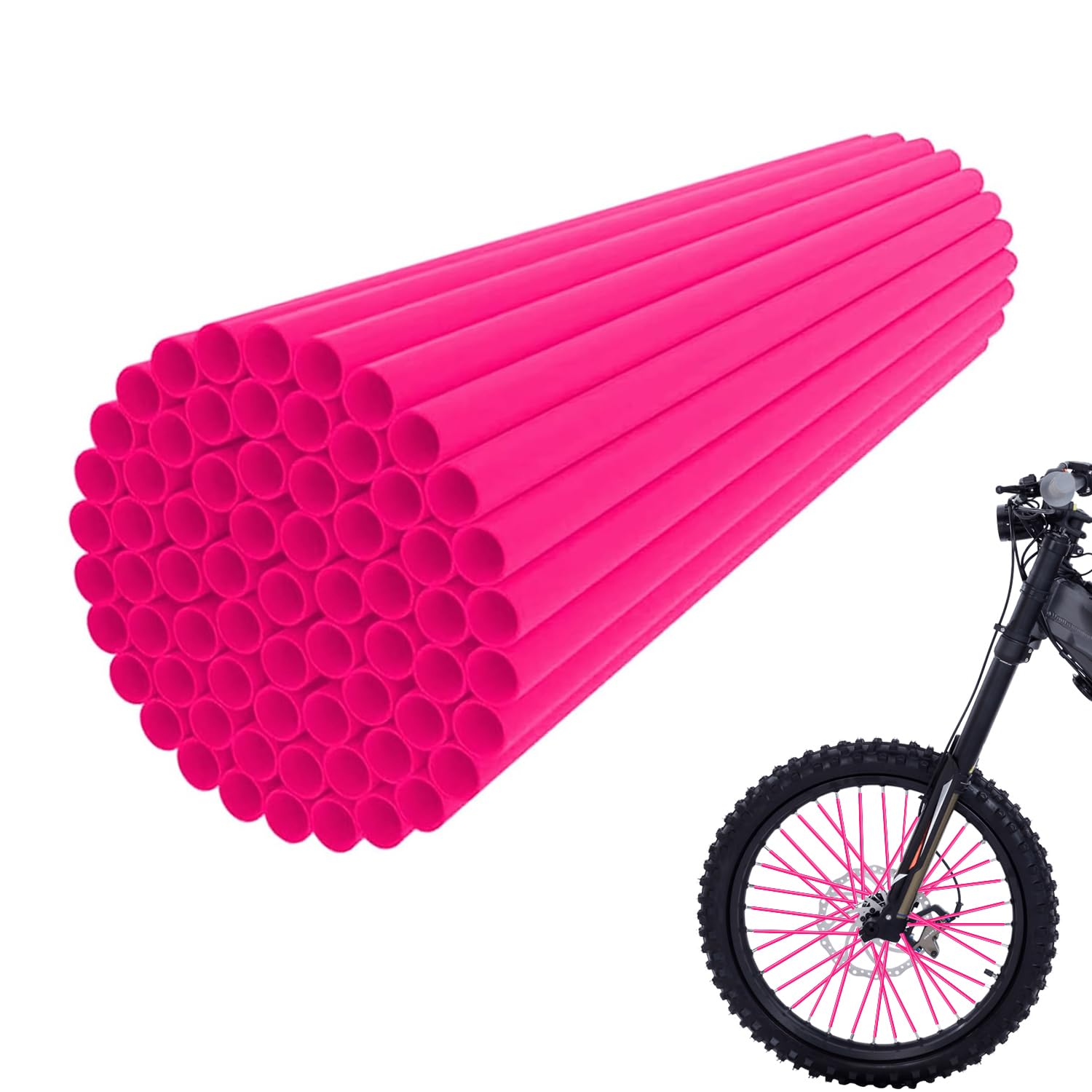 JFG RACING Bike Spoke Covers,Universal 72Pcs Spoke Skins for 8"-21" Rims