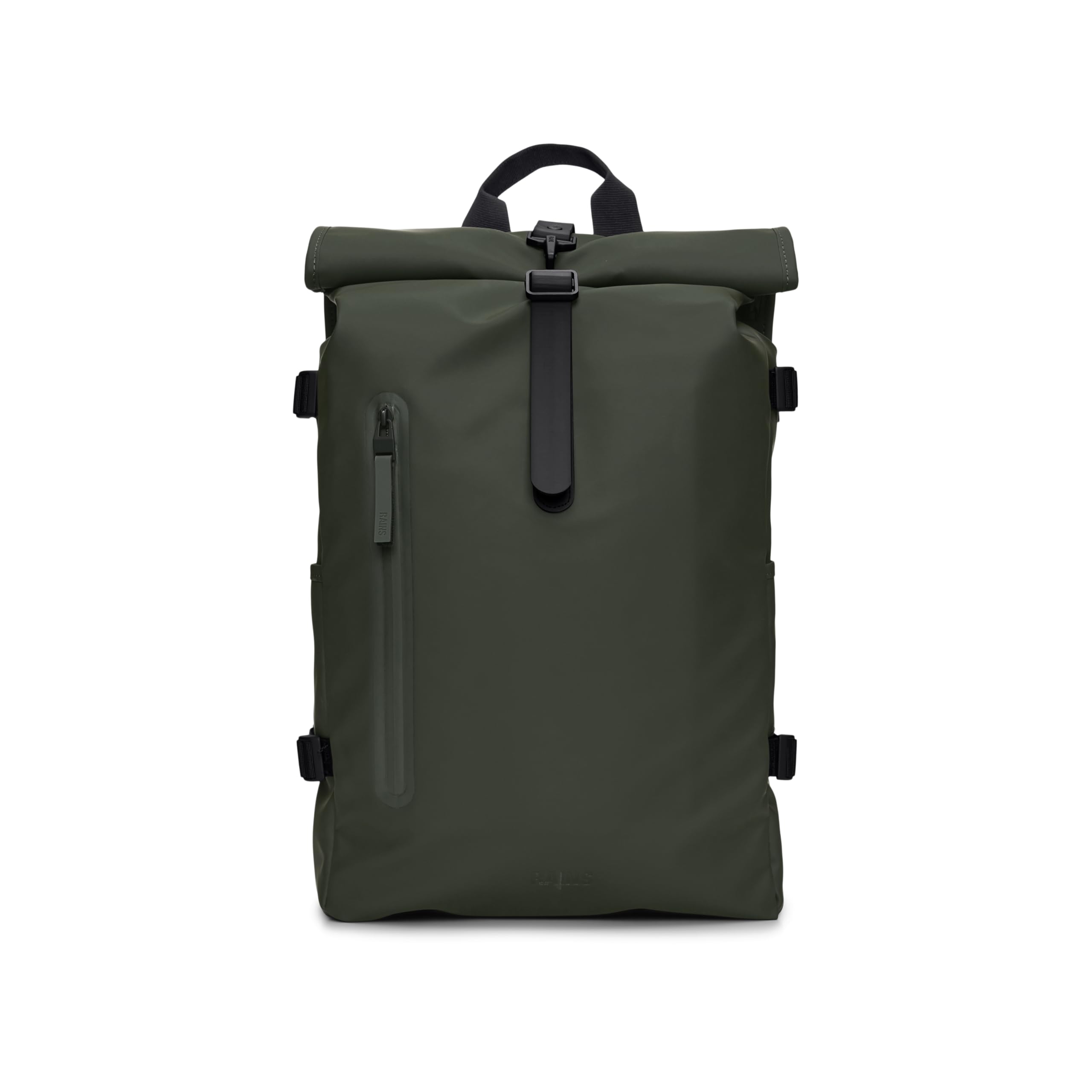 RAINS Rolltop Sac à dos – Rolltop Sac à dos Imperméable, Vert, Large, Moderne