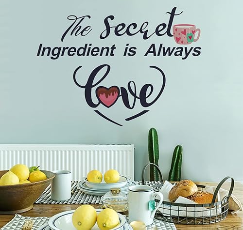 Miniatura 3 de Kitchen Wall Decor Decals, Family Love Quotes The Secret Ingredient is Always Love for Kitchen Wall Stickers for Dining Room Kitchenware Decor