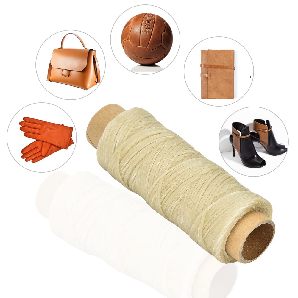 Filo Cerato Per Cucito - 280m, 0.8mm, Beige, Per Pelle E Rilegature, 150D - Foto 7