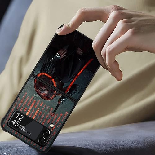 Miniatura 7 de Funda compatible con Galaxy Z Flip 4 5G, Samurai Galaxy Z Flip 4 5G para niños y hombres, TPU suave, antiarañazos, a prueba de golpes, para Z Flip 4