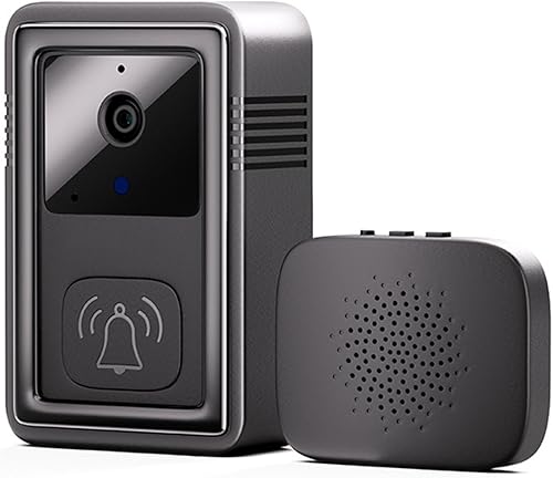Timbre de puerta inalámbrico, timbre de puerta seguro con cámara sin suscripción, visión nocturna WiFi y timbre de audio bidireccional inalámbrico,
