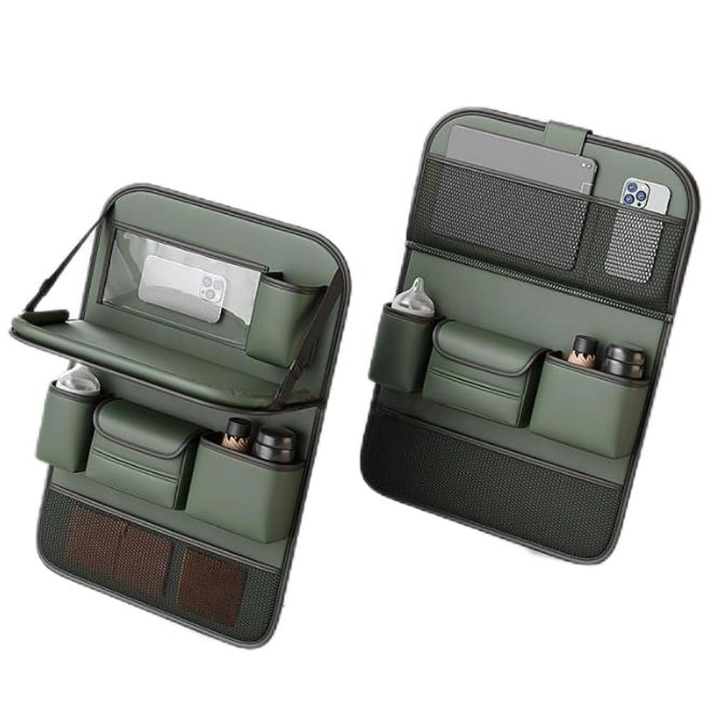 Rückenlehnenschutz Auto für Dacia Duster 2 1 Duster S Logan Sandero S, Wasserdicht Autositz Organizer Multi Pocket Organisator Rücksitzschoner Autositz Schutz Rückseite,D