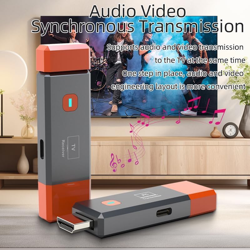 Wireless HDMI Transmitter and Receiver, 328FT/100M 2.4G/5G Wireless HDMI Extender, 4K Decode 1080P Output, for Streaming Video and Audio from Laptop/PC/TV Box/Projector/PS4/PS5 to Monitor/TV. - Image 4