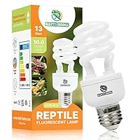 REPTI HOME Reptilien UVB Lampe Terrarium, 13W UVA UVB Lampe 10.0, E27 Terrarium Lampe UVB 150 für Schildkröten, Vöge, Bartagame, Echsen, Chamäleons