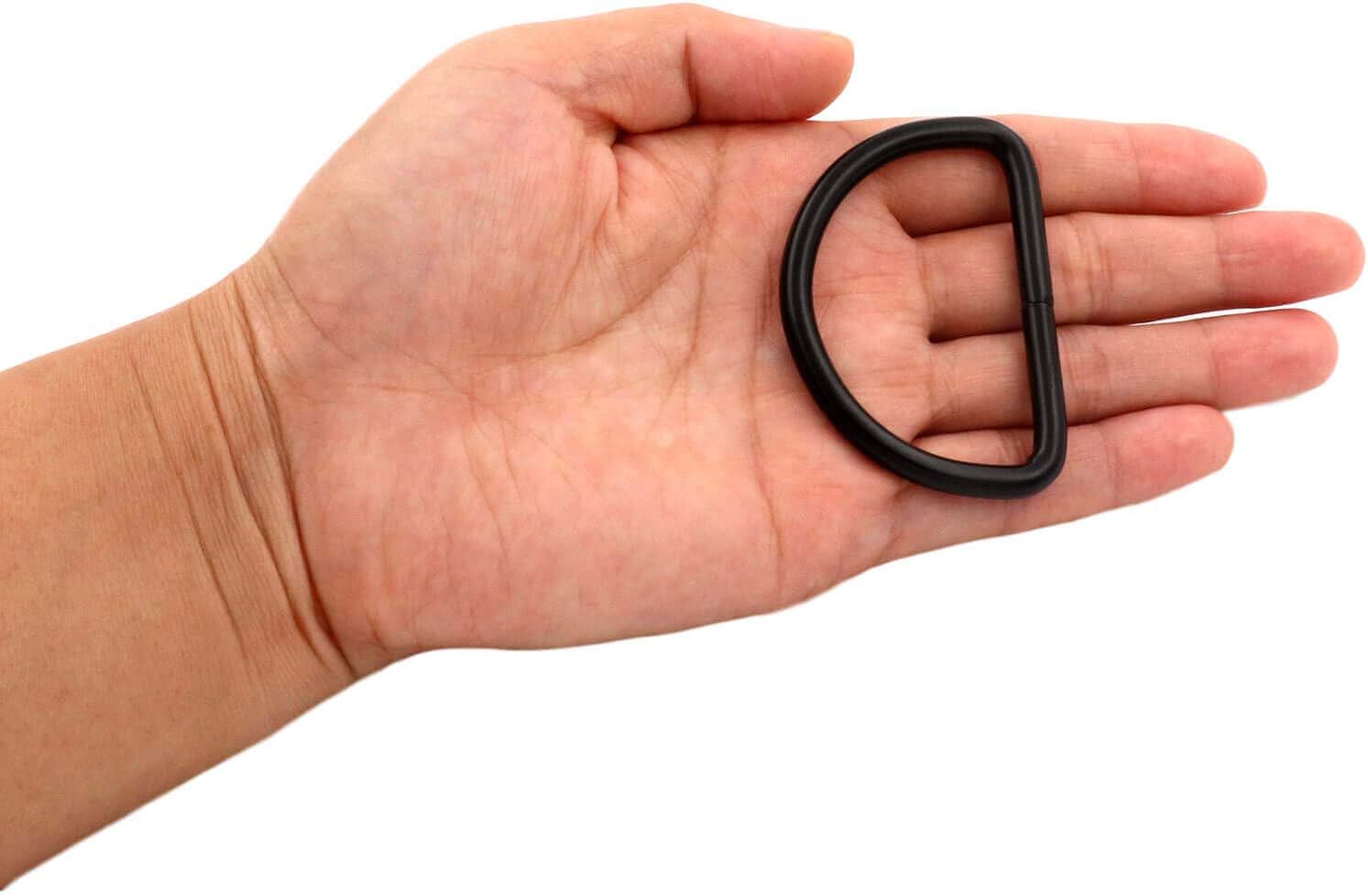 BIKICOCO Metal D-Rings Buckle, 2 Inch Non-Welded for Webbing Sewing DIY - Black - Pack of 20 - Image 3