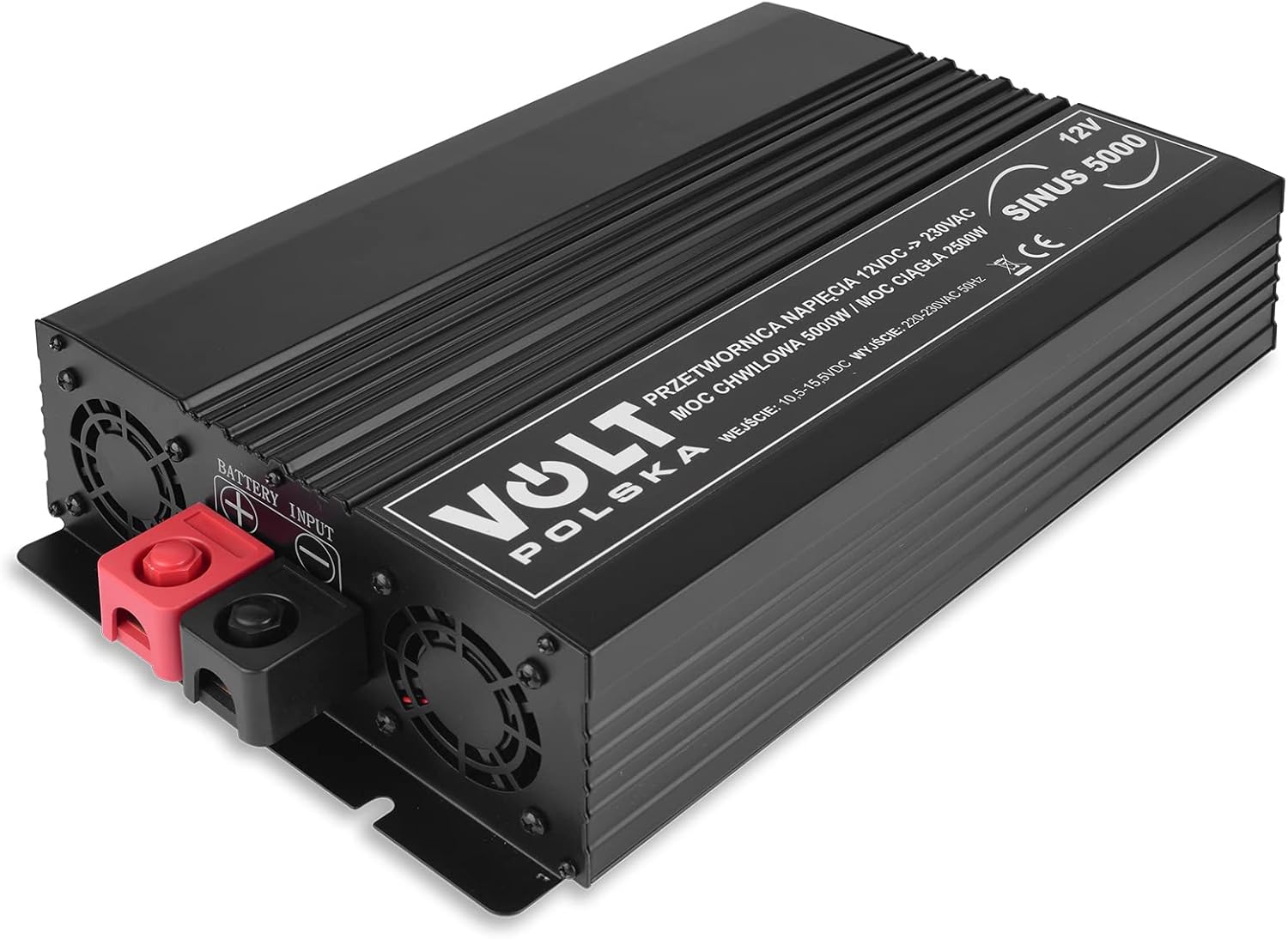 Top-down view of the Sinus 5000 Voltage Omformer