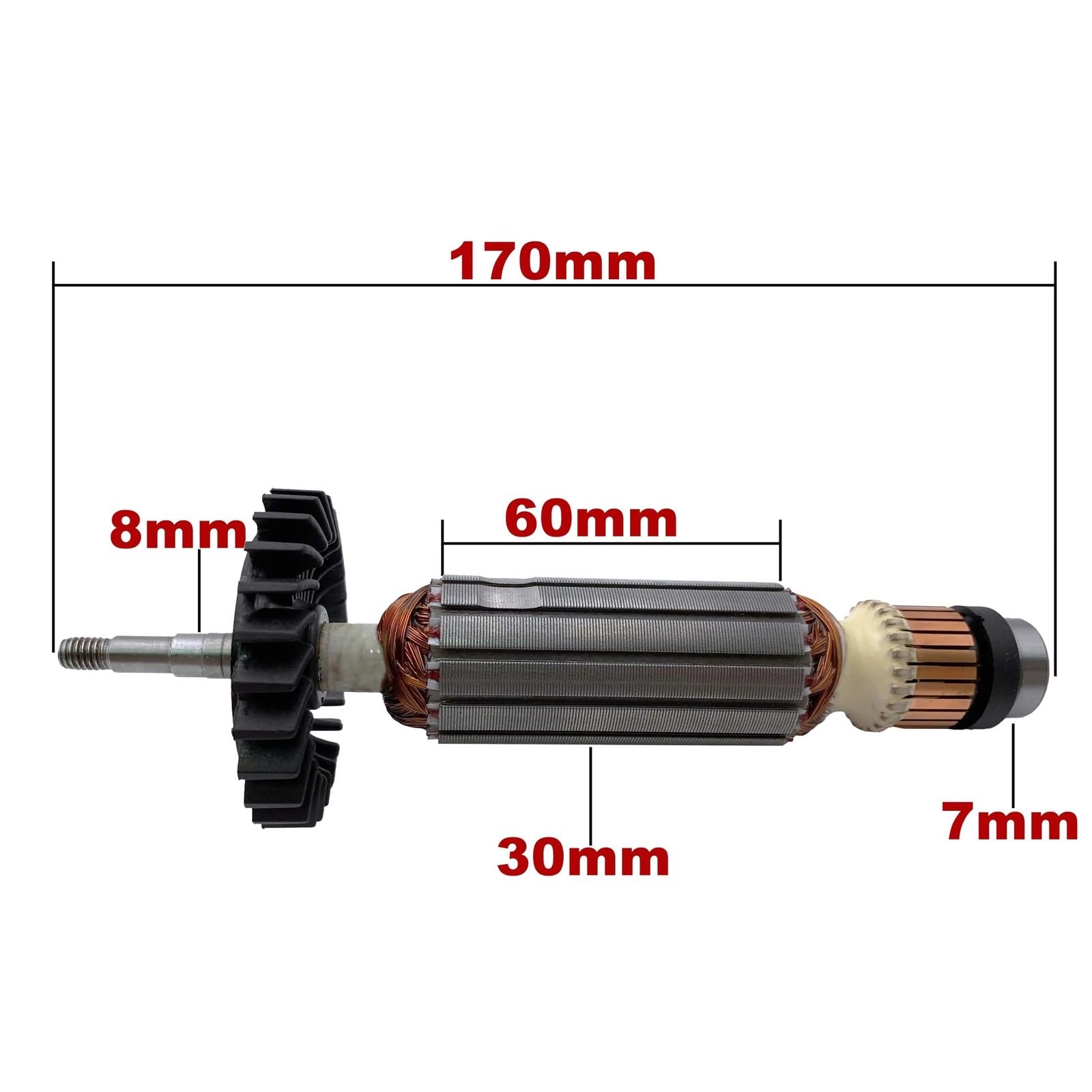 Rotor de armadura, repuestos for amoladora angular, AC 220V 240V DWE8101S DWE8100S DWE8100T DWE8101T DWE8110S DWE8111S(Armature)
