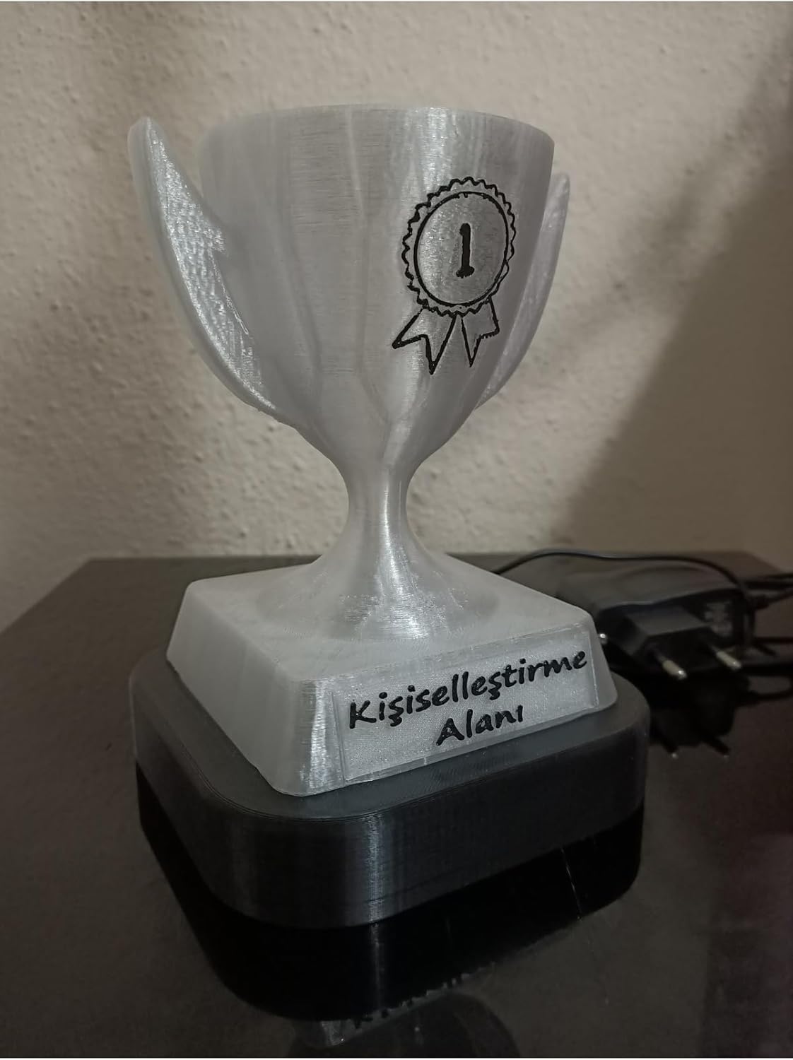 SODEF Personalized Award Trophy LED Desk Lamp, Custom Name Engraved, Decorative Amber Light, Recognition Gift for Achievement, One Size - Amber Led, One Size