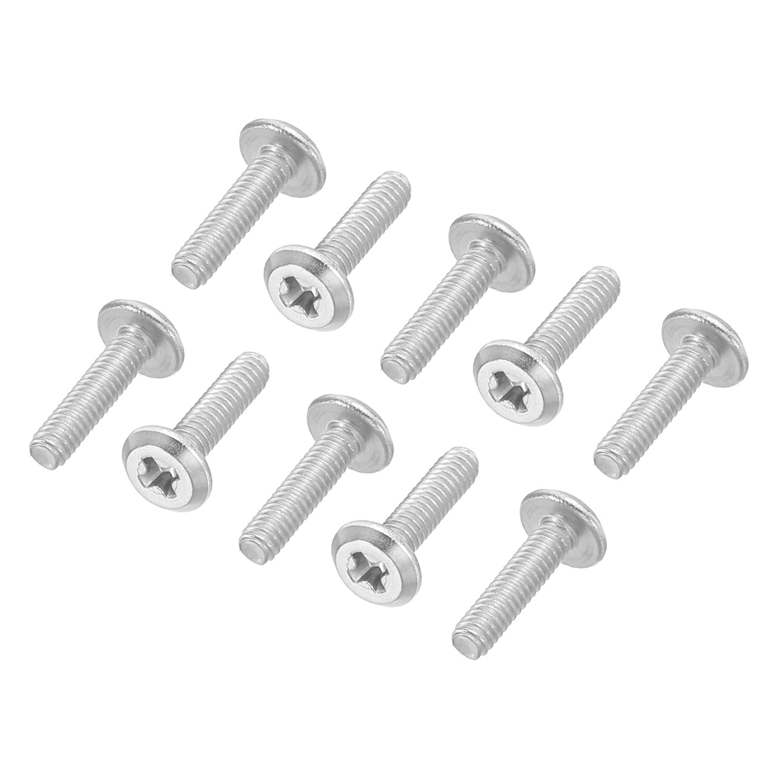 PATIKIL Round Head Phillips Screws, 120 Pack M2-0.4 x 8mm 304 Stainless Steel 18-8 Full Thread, Machine Screw Furniture Screw Connector Bolts