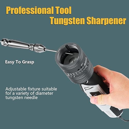 Miniatura 6 de Afilador de tungsteno para soldadura Tig, 6 tamaños y 8 ángulos Cabezal de amoladora de electrodo de tungsteno, accesorios de soldadura TIG con
