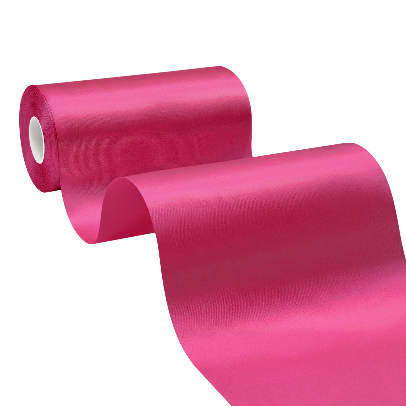 Amazon.com: BVIEAKD Wide Hot Pink Satin Ribbon 6 Inch x 25 Yards Solid ...