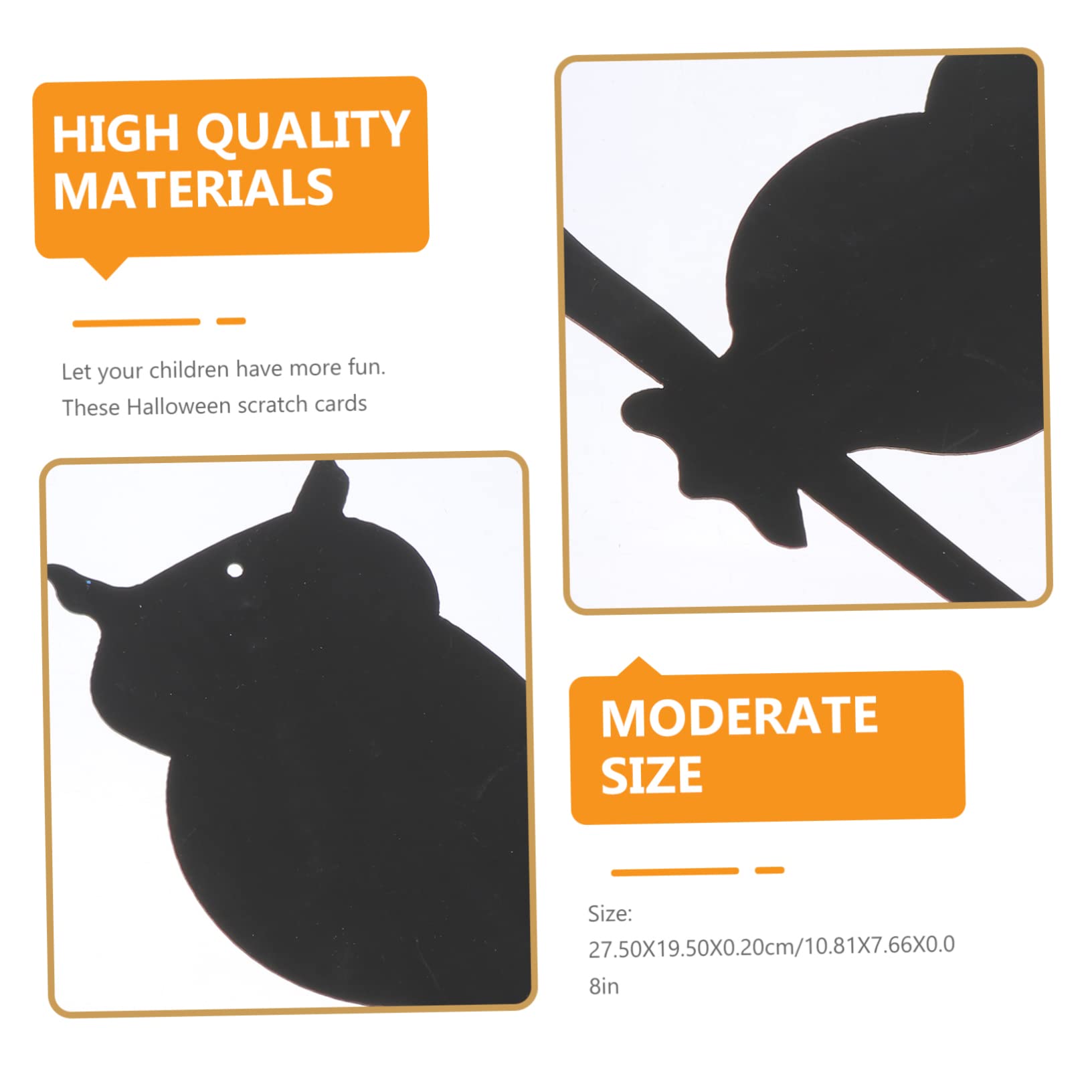 SUPVOX 8 Sets DIY Handmade Toys Halloween Scratch Cards Halloween Craft Supplies for Boys and Girls