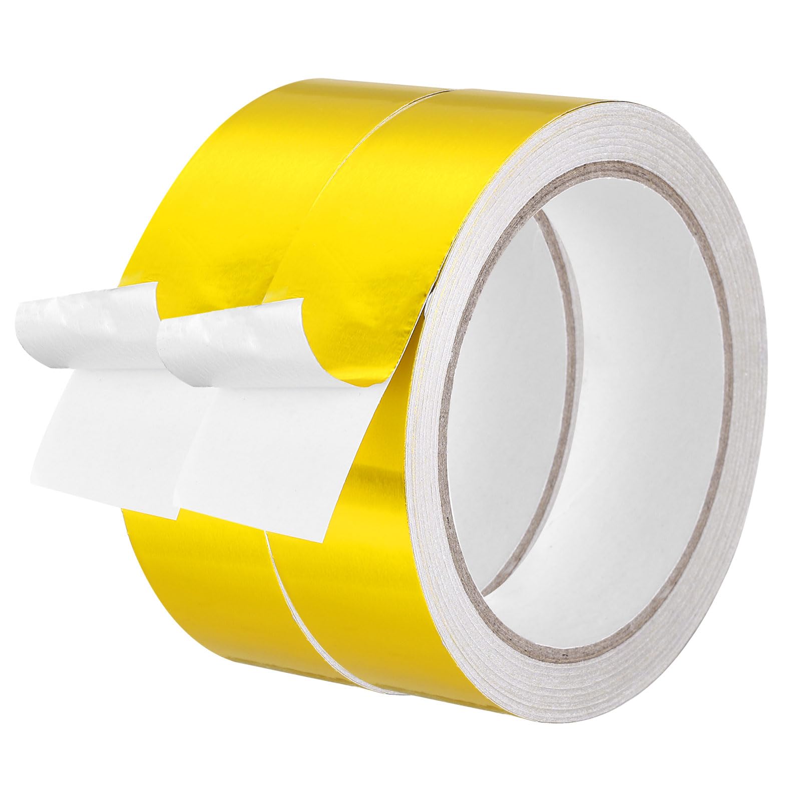 DEFANEX Aluminum Foil Tape (30mm x 20m, 0.06mm, Gold) (2 Roll) Heat Resistant Metal Tape, for HVAC Sealing Patching Hot Cold Air Ducts