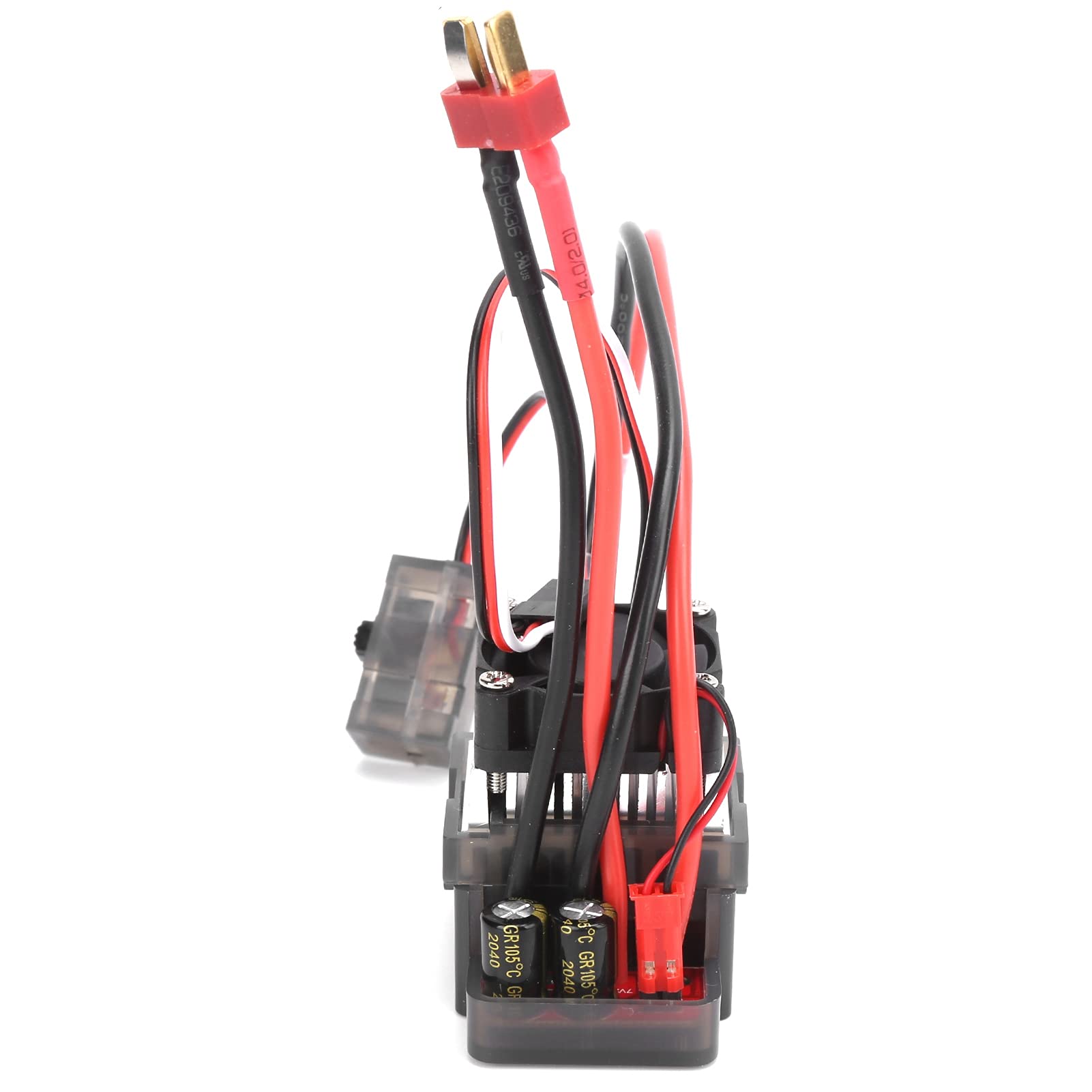Generic Preciso ESC Spazzolato A Due Vie da 320 A con Dissipatore di Calore per Barche per Auto RC + Ventola di Raffreddamento dei Freni per Modello di Nave di Veicoli, Materiale Durevole Ideale per