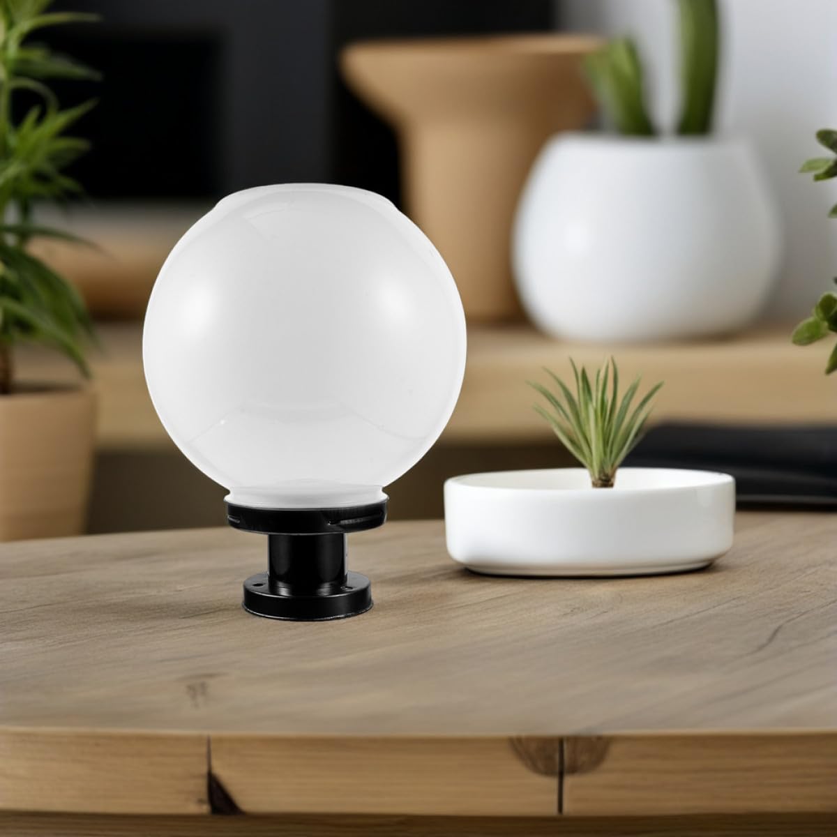 DOITOOL Lampioncino da Giardino Solare con Sensore Automatico, Sfera in Acciaio Inox e Acrilico, per Cortile e Vialetto