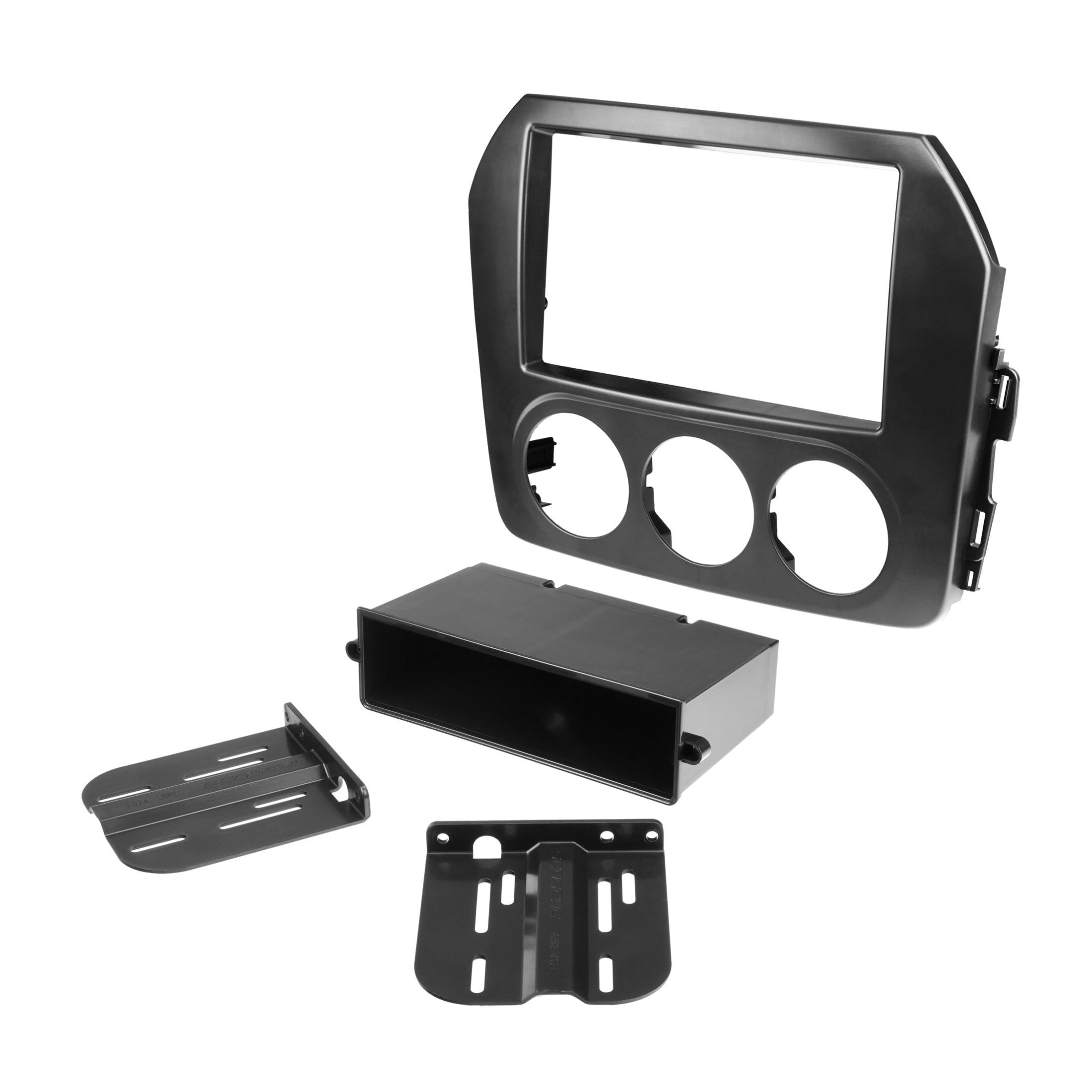 Scosche MA1550B Double DIN or Single DIN with Pocket Radio Install Dash Kit Compatible with Select 2009-15 Mazda MX5 Miata - Aftermarket Car Stereo Installation Kit - See Guide Image for Vehicle List