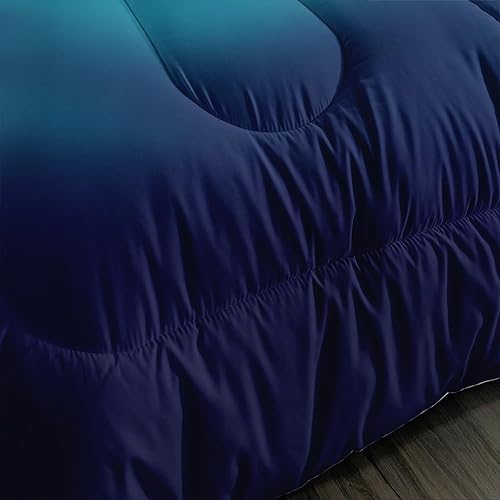 Miniatura 4 de AILONEN Juego de edredón de calavera, tamaño Queen, juego de ropa de cama 3D de calavera con salpicaduras de agua azul para niños y niñas,