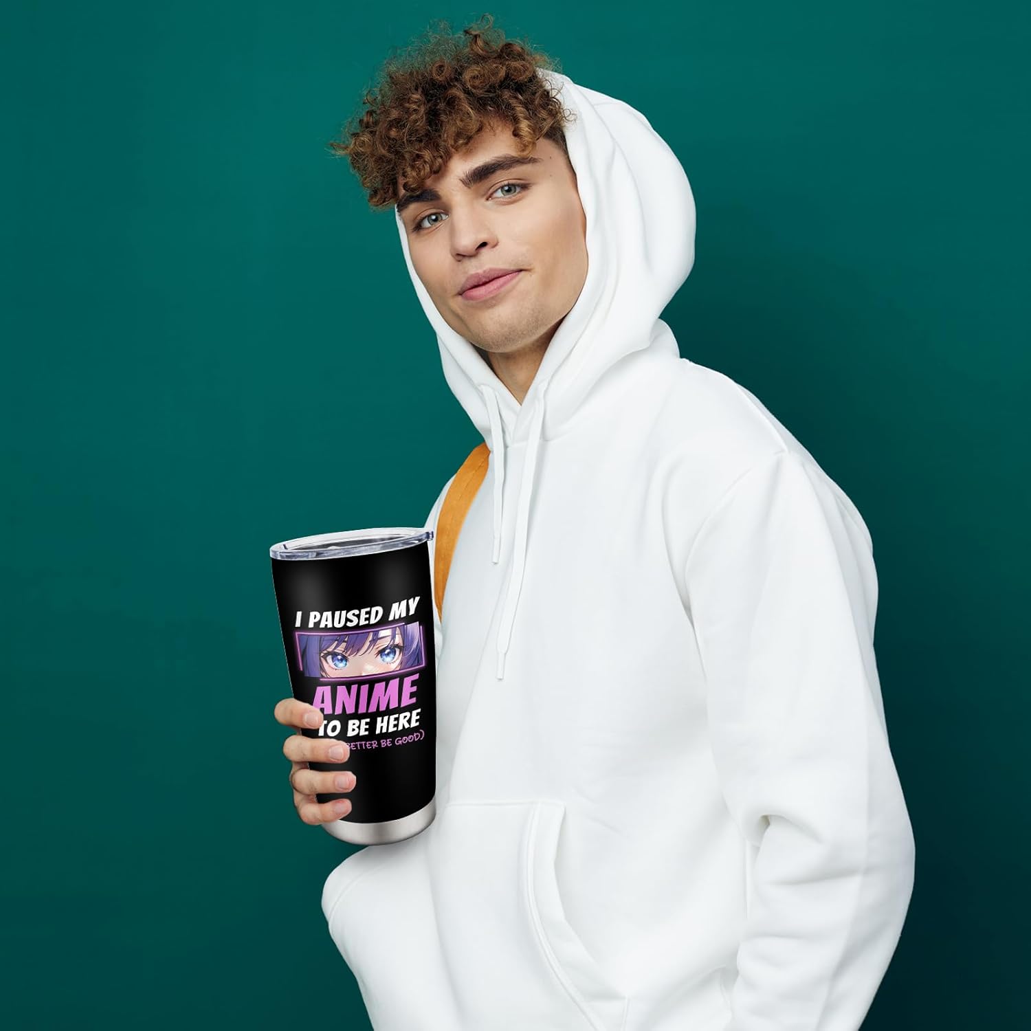 Anime Gifts Tumbler 20OZ 1PC, Ani-me Merch Gifts for Men/Women, Funny Cartoon Lover Gift for Girls/Boys, I Paused My Anime to Be Here, Christmas Birthday Present for Him/Her - Image 5