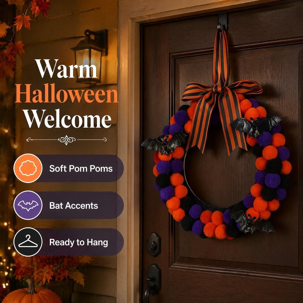 Ghirlanda di Halloween per la Porta d'ingresso Cappello Ghirlande