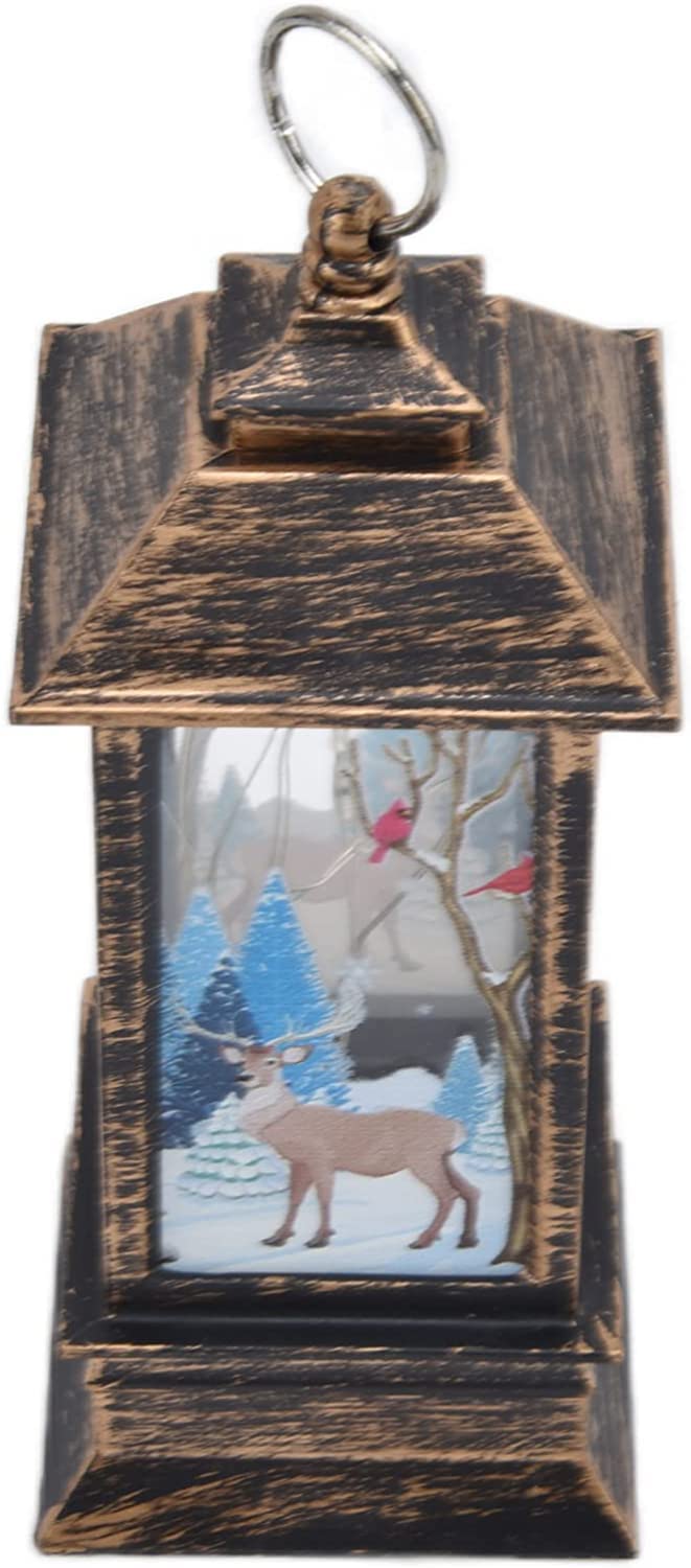 CASOTA Portavelas de cerámica con Quemador de fusión, Farol Decorativo navideño, Farol de Ciervo, Regalos for Exteriores for Navidad (Rojo) (Color: Rojo) (Color : Bronze)