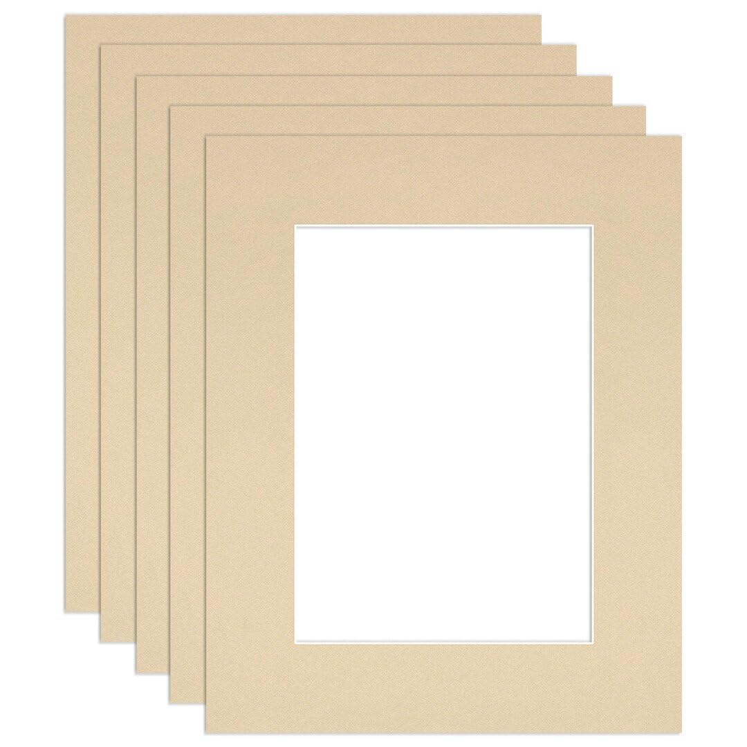 Procut Global 10x8" Ivory Picture Mounts - Fits 7x5" Photo Size — image 1