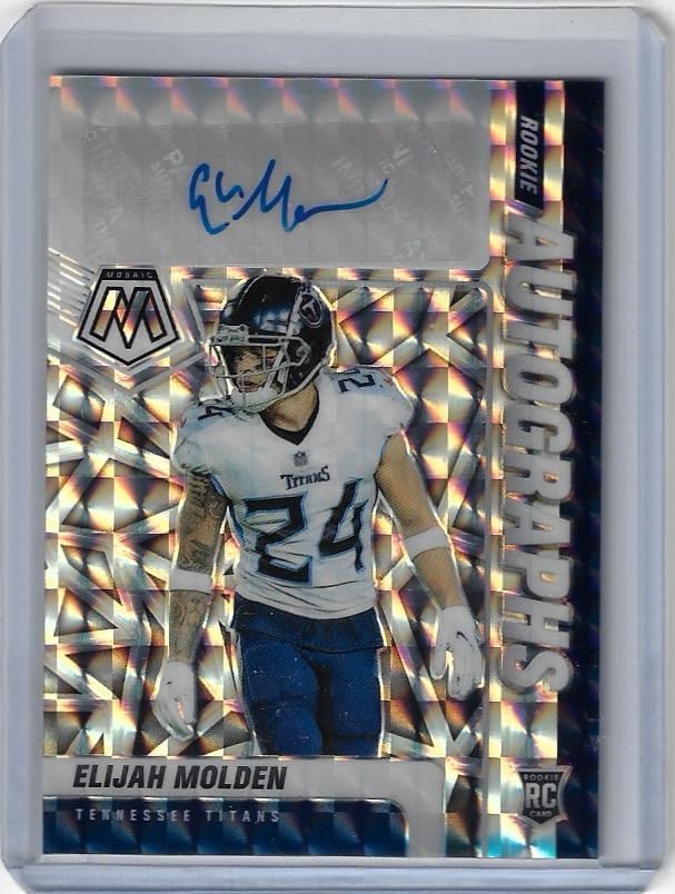 Elijah Molden Autographed Rookie Mosaic Prizm Auto Rookie Card Collectible Football Card - 2021 Panini Mosaic Football Card #RAM-95 (Titans)