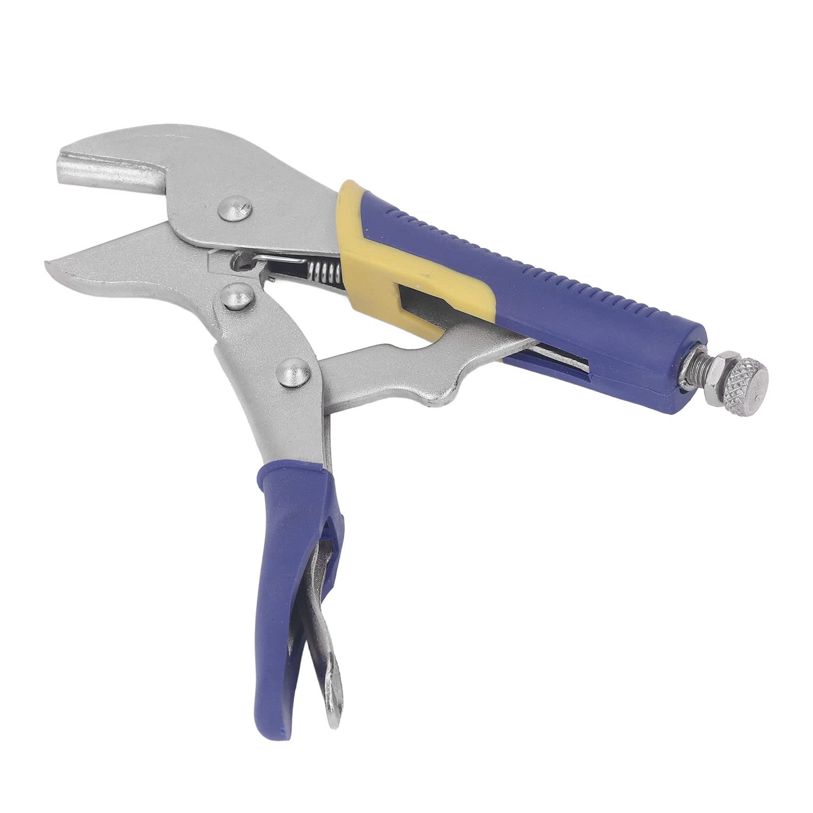 Pinch Off Pliers, Pinch Off Lock Tool, Fast Release Curved Jaw Locking Pliers, C45 Steel 7mm Straight Jaw Locking Pliers Tool, Large Clamping Force, Quick Release Rod