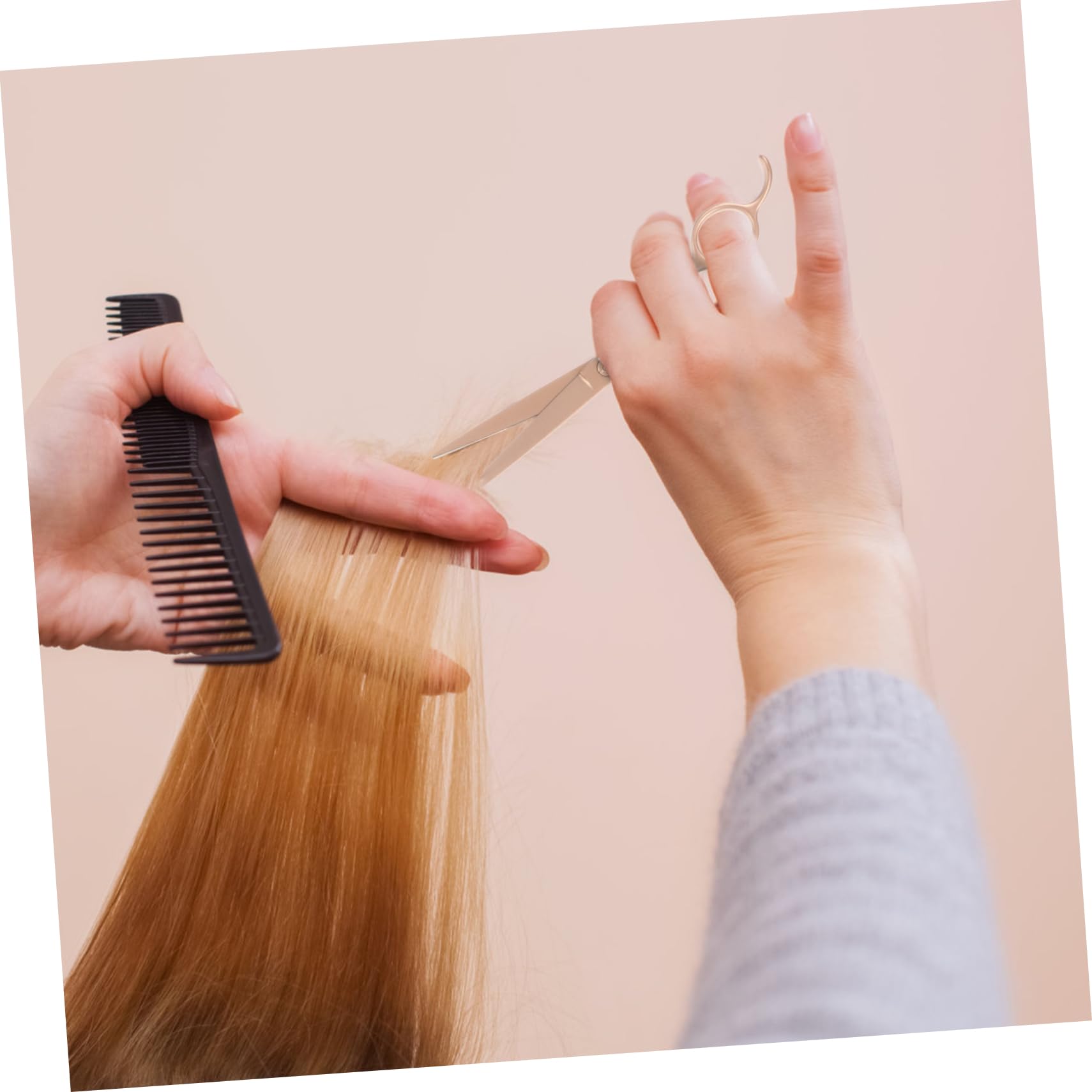 Tijeras de Corte de Pelo 6 Pulgadas de Acero Inoxidable Dorado | Pack de 2 Piezas, Uso en Barbería y Hogar, Diseño Elegante para Recortar Distintos Peinados