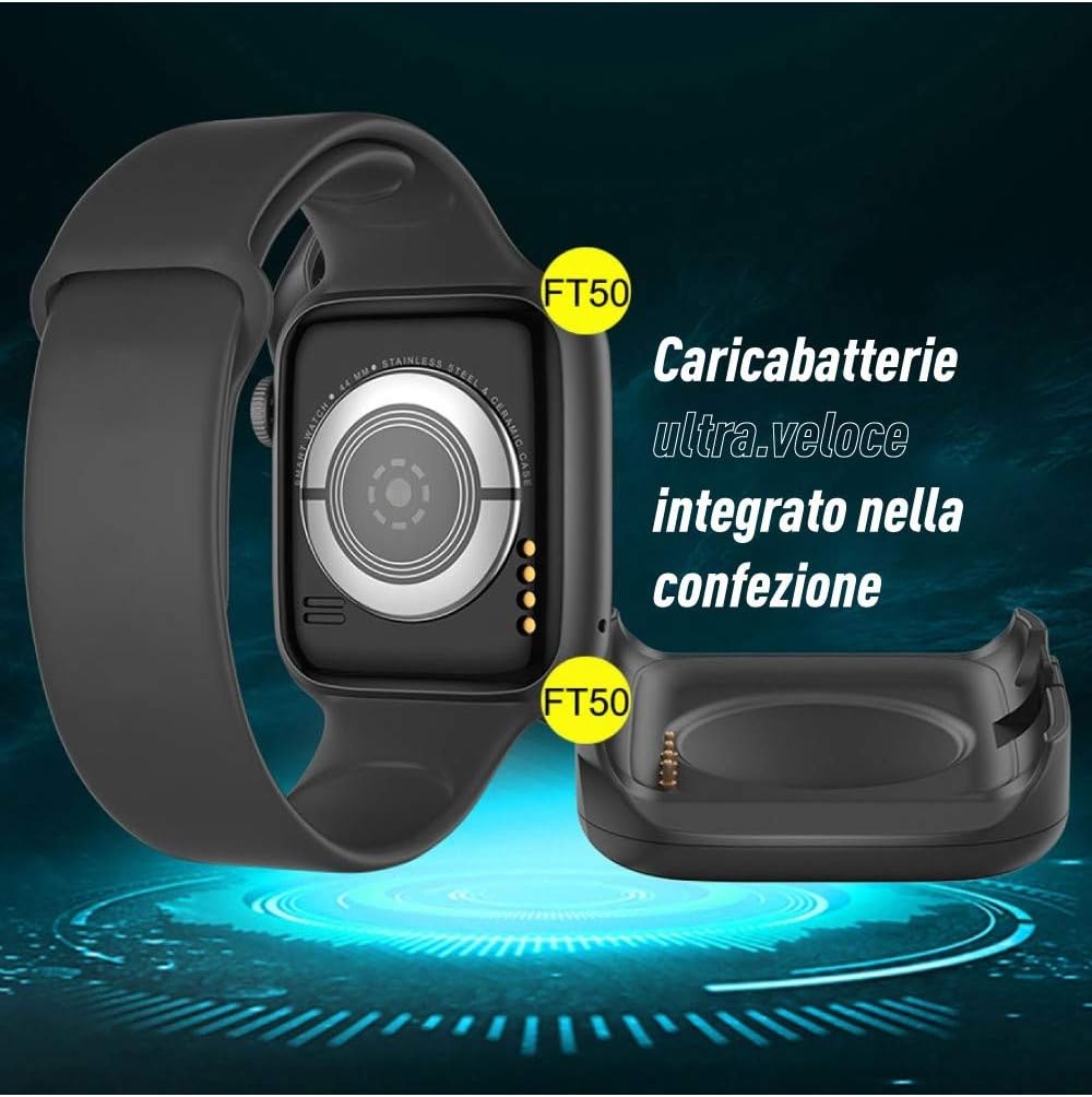 FT50 - Reloj inteligente estabilizado para medir la presión y el latido  cardíaco, compatible con Apple y Android. : Amazon.es: Electrónica