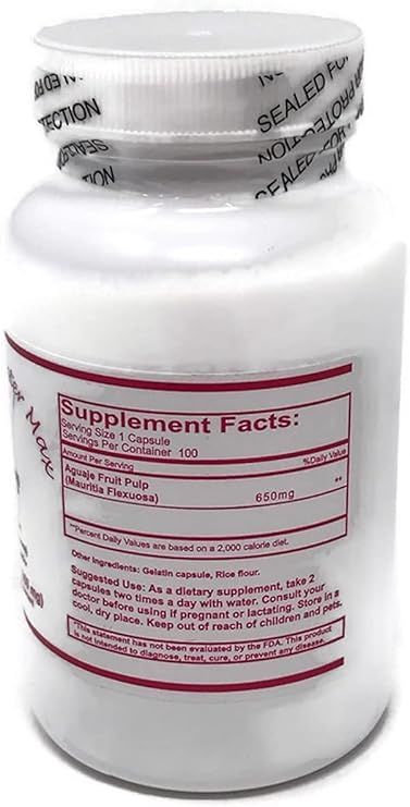 Curve Booster Max Pure Aguaje Capsules for Women and Transgender 650 mg USA Made