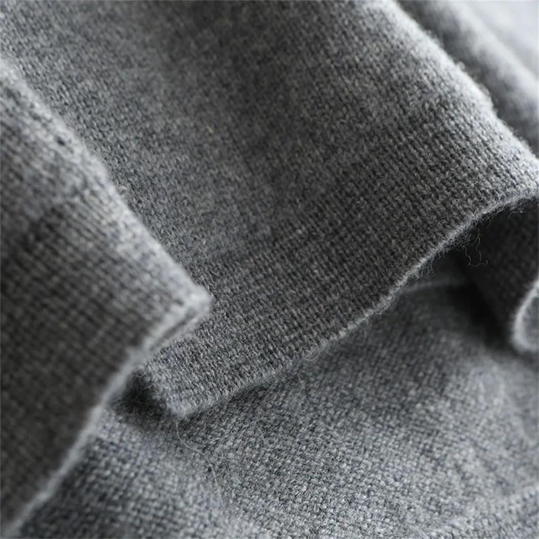 Men's 100% Cashmere Cardigan Sweaters Double Breasted Shawl Collar Knit Tops Business Casual Gentleman Coat