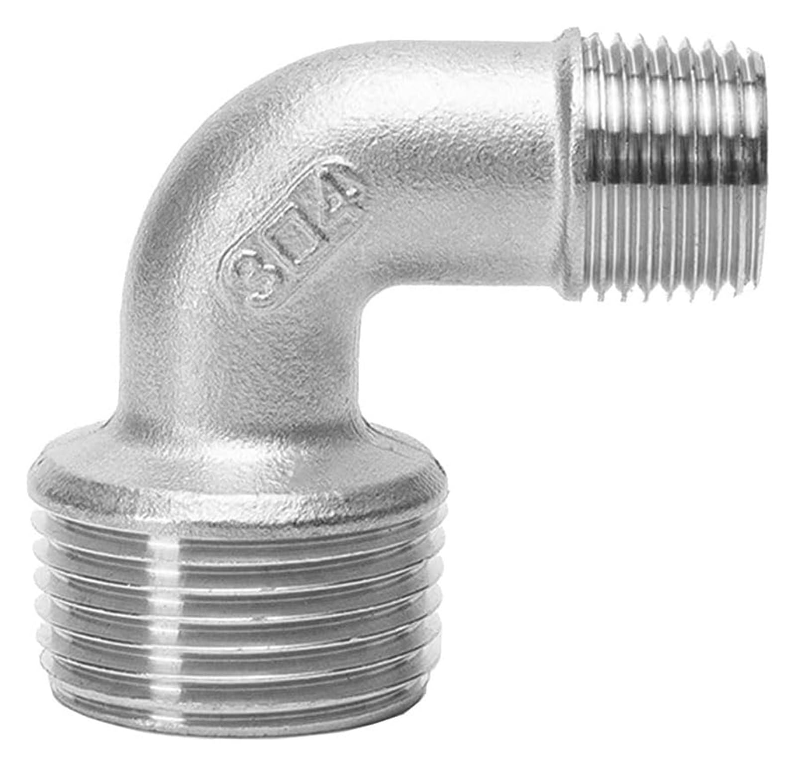 Accesorios de tubería de acero inoxidable fundido acero inoxidable, codo de acero inoxidable de 90°, DN10 x DN8 DN25 x DN20 macho x macho de 90 grados, conector de acople de codo 304 (Dn25 x 20)