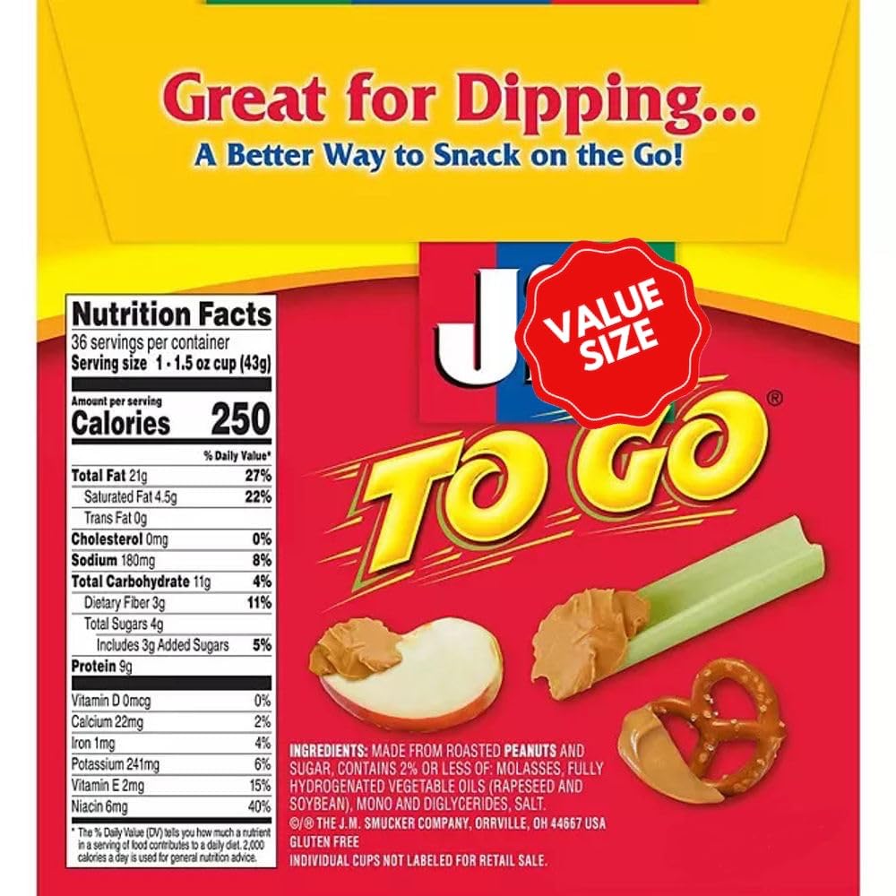 Generic Jif-To-Go 36-count Creamy Peanut Butter Exclusive Packaging