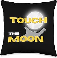 Vista 5 de CroftTee Touch The Moon - Almohada de 18 x 18 pulgadas, multicolor