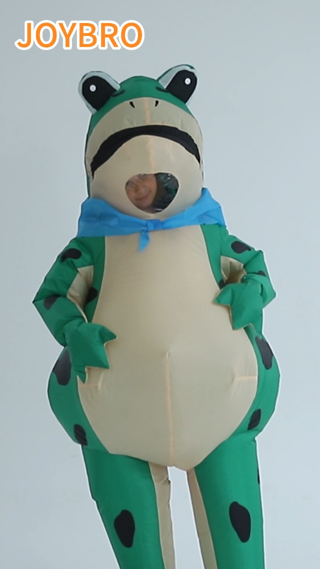 JASHKE - Costume gonfiabile da rana per adulti, costume verde per Halloween, travestimento da animale per adulti