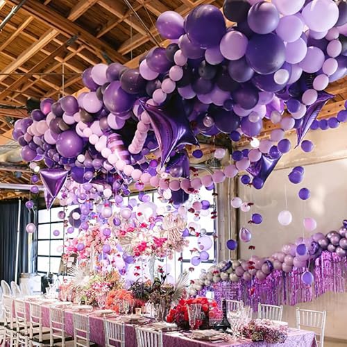 Image of PartyWoo Pink Balloons 127 pcs Different Sizes of 36 18 12 10 5 Inch Lilac Pastel Pink Purple Latex Helium Balloon Arch Kit Garland for Baby Shower Butterfly Birthday Party Decorations Pink-Q04