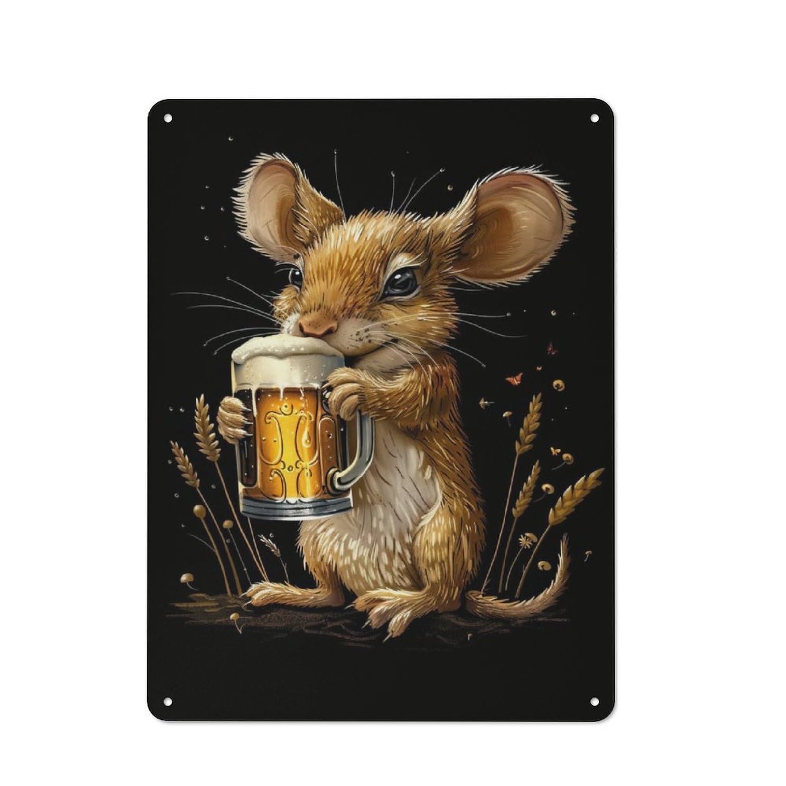 Junmoney Jerboa Beer Tin Sign 40X30cm For Pub Or Café, Vintage Wall Decor, For Café Interior Fans, For Retro Home Interiors