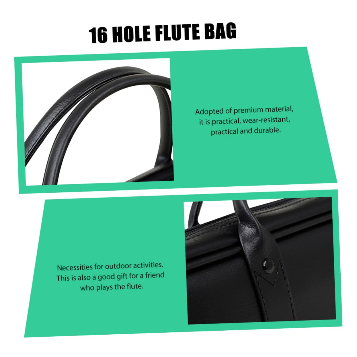 Totority Leather Flute Carrying Case Simple Design for Easy Access and Use