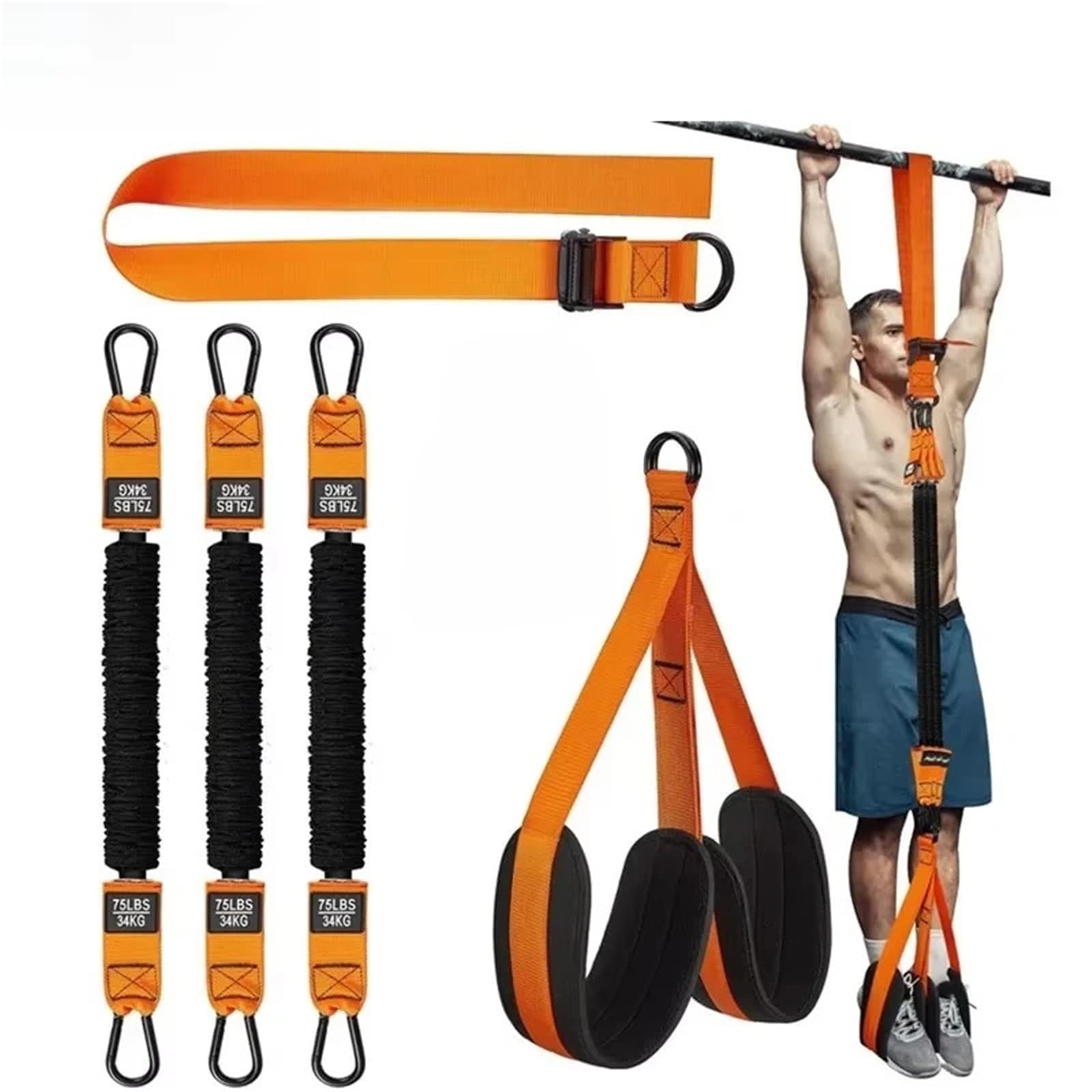 Fasce Elastiche in Tessuto Fasce di supporto for trazioni, fascia resistenza resistente for, poggiaginocchia, fasce for l'assistenza alle for l'allenamento della forza