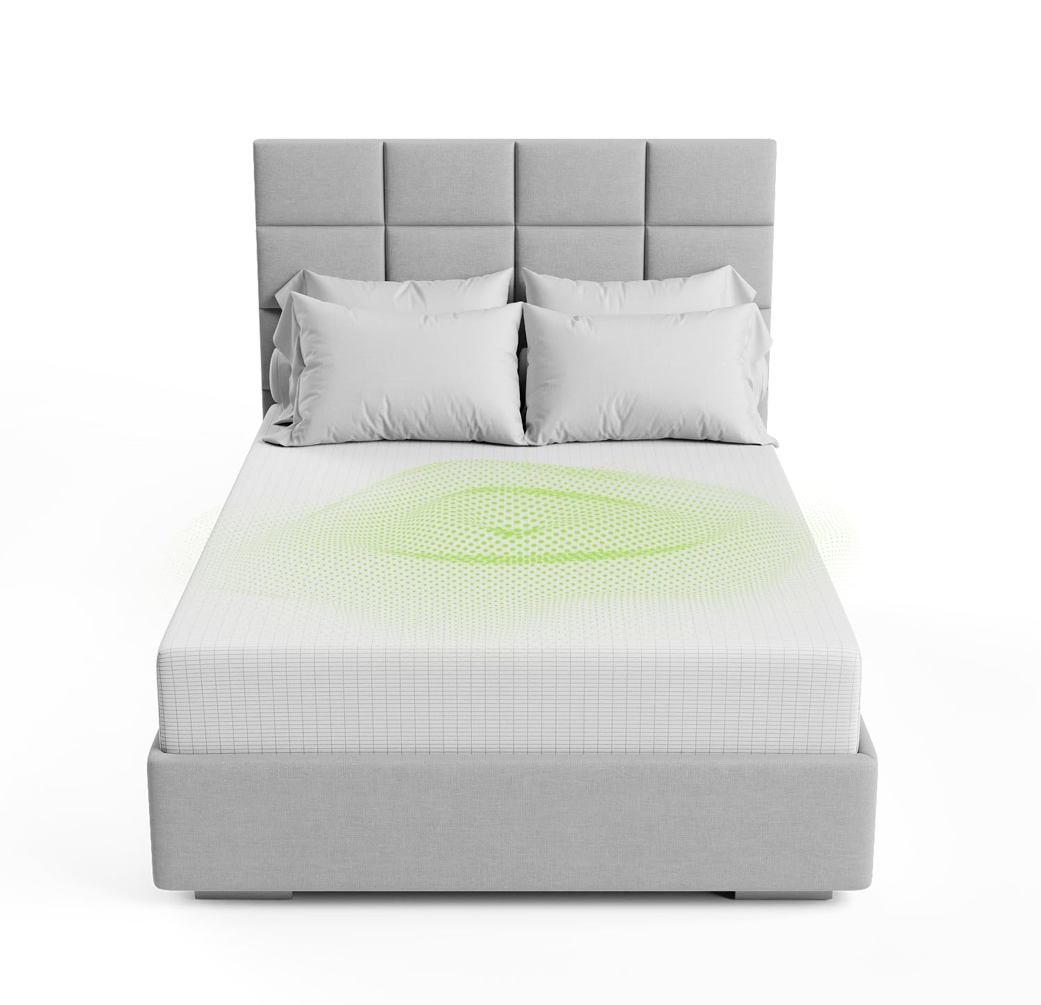 The Grounding Co. Fitted Terra Grounding Sheets Queen Size – Premium Organic Cotton Earthing Sheet with Silver-Infused Threads– for Sleep, Recovery &amp; Wellness – White
