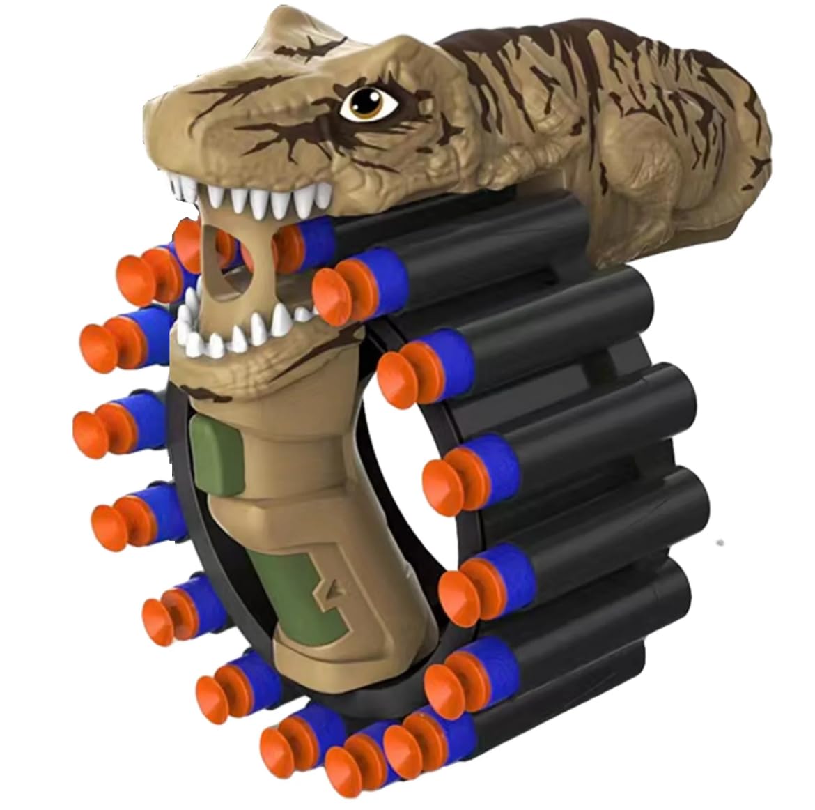 TOYARTSY Burst Dinosaur Roar Blasting Toy Gun Easy Manual Reload Guns EVA Soft Bullet Wrist Blasting Soft Bullet Gun, Kids Fun Toys (Brown) (B0D1X8364Z) Amazon Price History, Amazon Price Tracker