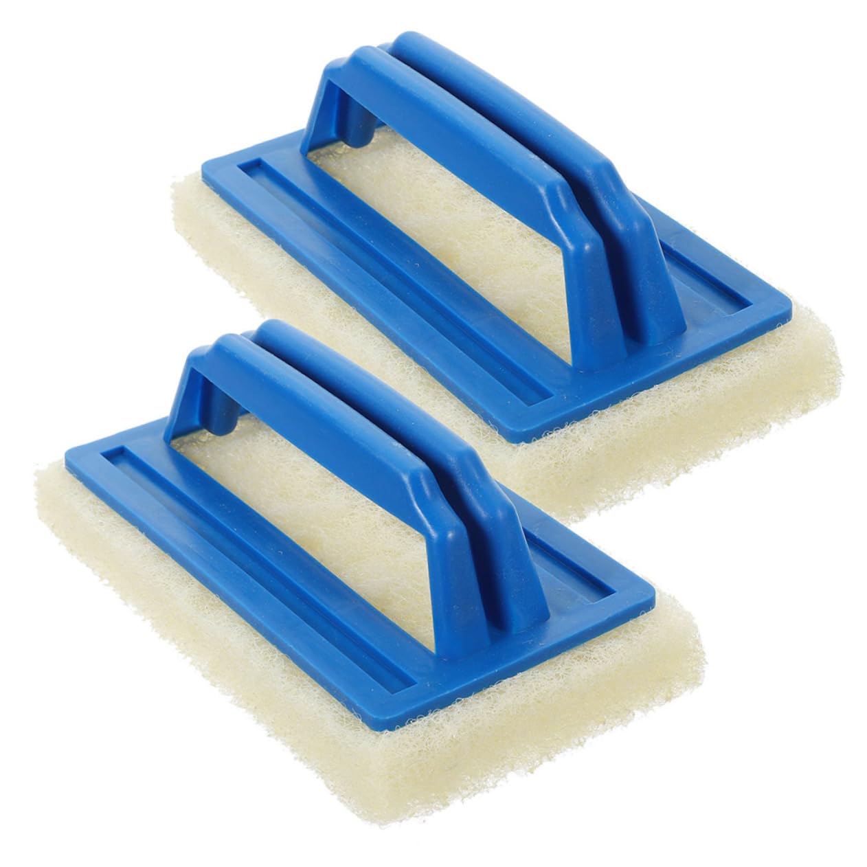FUNOMOCYA Scouring Sponge Handle 2pcs Sponge Brush for Tile Shower and Kitchen Sink Gentle Cleaning for Bathrooms