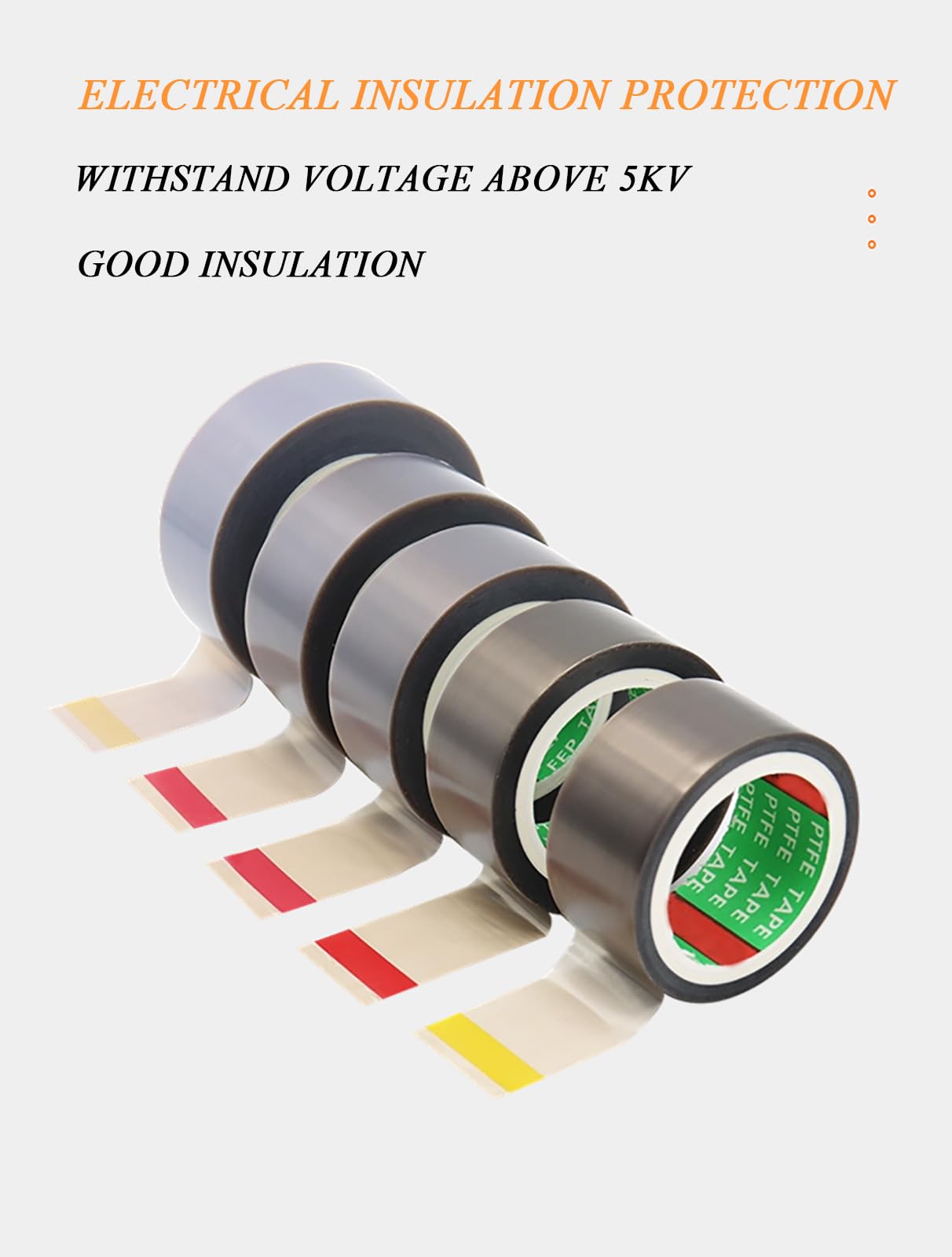 Cinta de teflón 0,5 mm grosor, 80-100 ancho, PTFE, for selladoras al vacío e industrias eléctricas, 10 metros largo, 80(100mm)