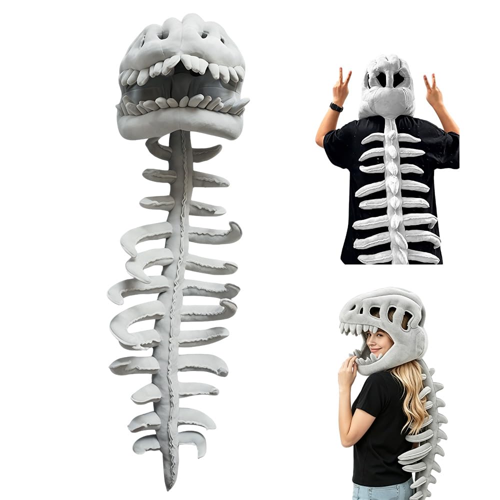 Disfraz De Dinosaurio Esqueleto 3D, Disfraz De Esqueleto De Dinosaurio Realista, Casco De Esquelet De Dinosauri Para Cosplay Halloween Carnaval Accesorios Foto Transformación, Para Niños Y Adultos